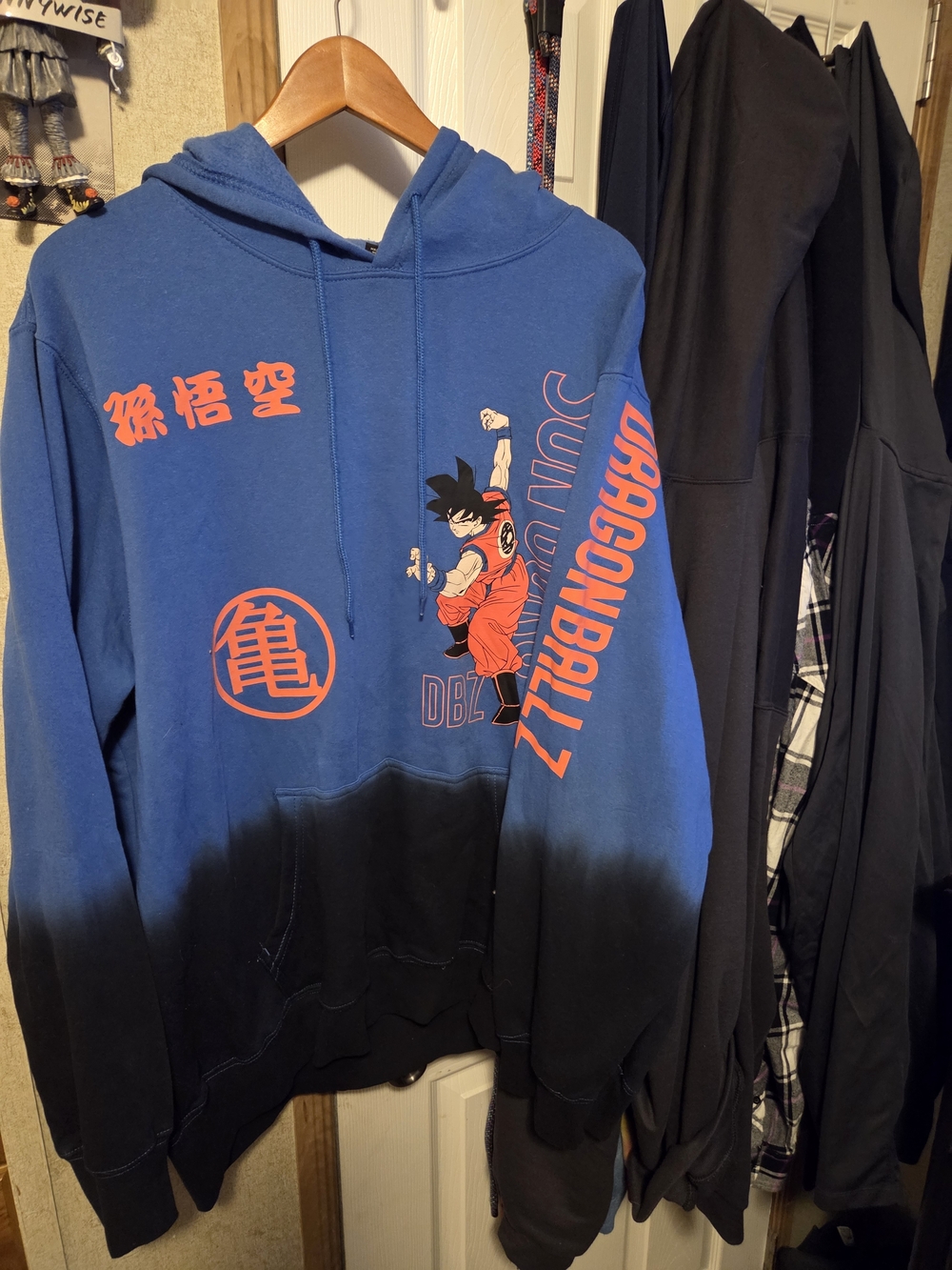 Dragon Ball Z Blue & Black Goku Graphic Hoodie 2xl New With Tags